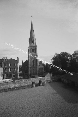 CHURCH FROM SCHOOL PLAYGROUND